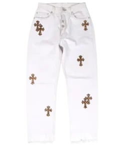 White Chrome Hearts Pants