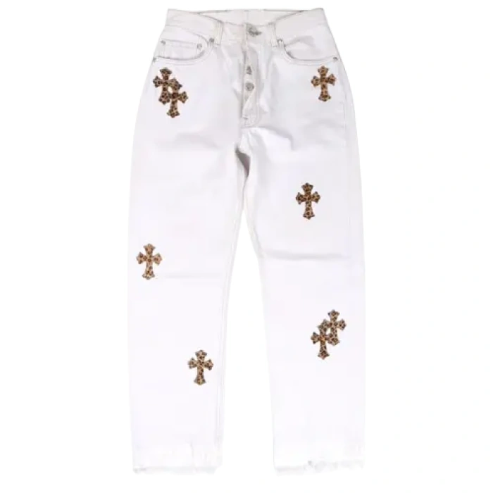 White Chrome Hearts Pants