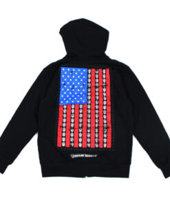 Chrome Hearts American Flag Fleece Hoodie