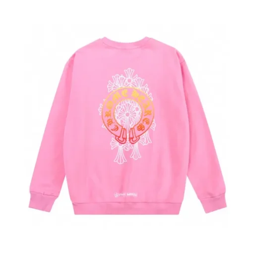 Chrome Hearts Colorful Logo Pink Sweatshirt