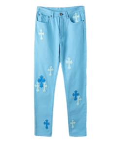 Chrome Hearts Denim Jeans Light Blue