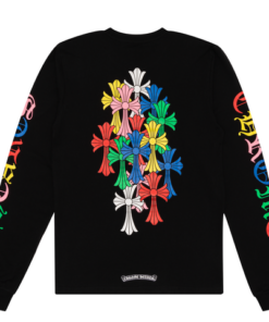 Chrome Hearts Multi Color Cross Cemetery Black LS Tee