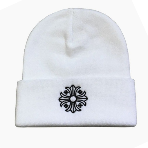 Chrome Hearts Beanie Cross – White