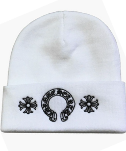 Chrome Hearts Beanie Three Flowers – White