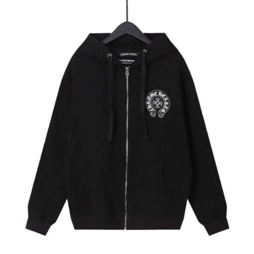 Chrome Hearts Doll Graffiti Zip-up Hoodie Black