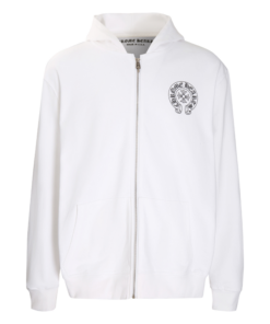 Chrome Hearts Doll Graffiti Zip-up White Hoodie