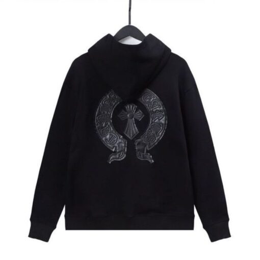 Chrome Hearts Floral Zip Up Black Hoodie