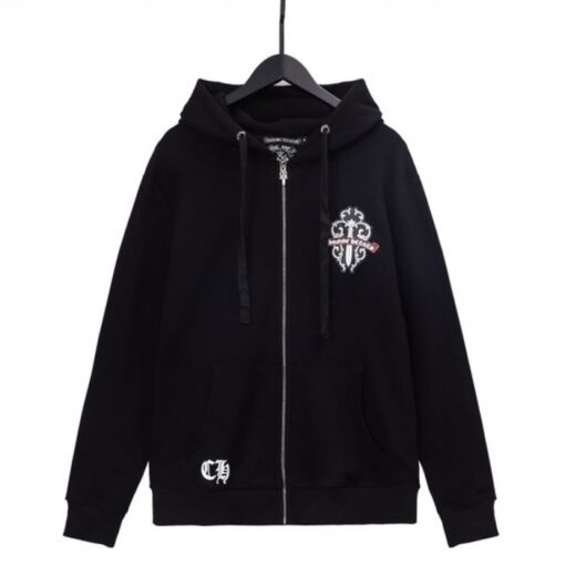 Chrome Hearts Green Sword Sanskrit Zip Hoodie