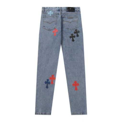 Chrome Hearts Rough Jeans Blue