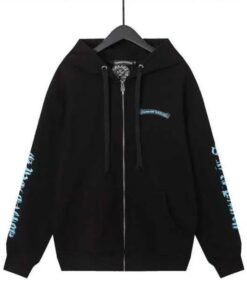 Chrome Hearts Zip Up Hoodie Blue Logo