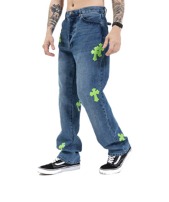 Firmranch Applique Cross Chrome Hearts Jeans